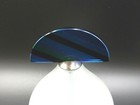 Vintage Handmade Art Glass Frosted Glass Bottle   Stained Glass Stopper