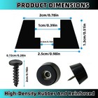 8pcs Heavy-duty Rubber Feet Speaker Isolation Pads With Screws 0 98  w X 0 47  
