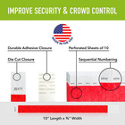 600  Neon Red Tyvek Wristbands For Events - Tamper-proof Design