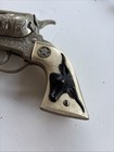 Vintage Texan Jr Hubley Toy Cap Gun White Handle Grips With Steer Head Pistol