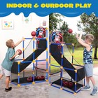 Kids Basketball Arcade Game Set W  Hoop   4 Balls - Indoor Outdoor Fun