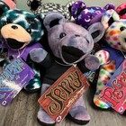 Lot Of 7 Grateful Dead 7  Bean Bear Plush Collectibles Liquid Blue Jerry Ripple