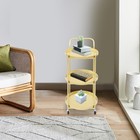 Metal Frame Serving Cart For Kitchen  Rolling Bar Cart  Mobile Storage Cart