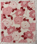 Vintage 1930s Feedsack Fabric Pink   Red Floral Cotton Scrap 9x10  For Quilting