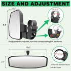 Utv Mirror side Mirrors Set 1 Center Rearview Mirror   2 Side Mirrors   Black 