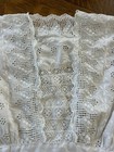 Antique Edwardian Embroidery Child Lawn Dress Cotton Lace Pintuck Drop Waist