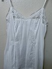 Vtg Ralph Lauren White 100 cotton Detailed Embroidered Lace Slip Dress 