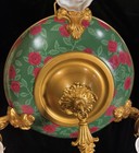 Antique Vtg Hand Painted Roses 3 Light Fixture French Country Cottage Victorian