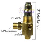 Dewalt And Porter Cable Air Compressor Pilot Check Valve 5140030-78 Brass