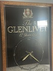 The Glenlivet Scotch Whisky Framed Smokey Mirror Clock  20   x14    Does Not Work