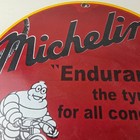 Vintage Michelin Tires Sign - Gas Oil Pump Garage Motorcycle Auto Service Sign