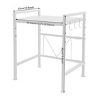 Expandable Microwave Rack  2 Tiers Microwave Shelf  Microwave Stand With 3 Hooks