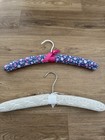 Vintage Padded Satin Floral Design Clothes Hanger