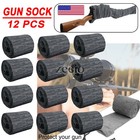 6 12 Pack Shotgun rifle Socks Hunting Gun Sleeve Silicone Treated Gray 55  In Us