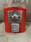 Usa Vintage Nickel 5 Cent Oak Acorn Glass Metal Candy Gumball Vending Machine