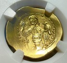 Very Rare Xf 5 5  Biblical Gold Histamenon Byzantine Coin  Early Christ Portrait