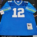 Vintage Seahawks  12 Fan Throwback Royal Stitched Jersey