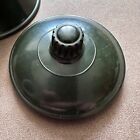 Vintage Art Deco Dark Green Bakelite Lidded Trinket Powder Vanity Box 