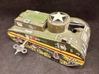 Vintage Tin Litho Wind Up- Us Army Doughboy Tank W key By Marx Toys  Usa  works