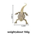 Brass Lizard Animal Statue Small Sculpture Tabletop Figurine Home Decor Gift Usa