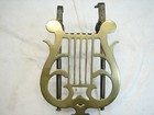 Antique Wrought Iron   Brass Hand Forged Sad Iron Trivet Kitchen Fireplace Stand