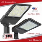 300w 200w Led Parking Lot Light Dust To Dawn With Photocell  Led Shoebox Lights