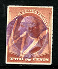 Sc  210 Collection Color Fancy Cancel 2 Cent Washington Banknote 1883 Us 8d74