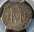 Scotland Mary Queen Of Scots   Francis    1559 Silver Testoon Pcgs Xf Detai