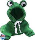 Chezabbey Dog Hoodies Pet Frog Clothes Outfit Cat Warm Winter Sweater Coat Pu