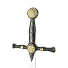 Masonic Dual Dagger Sword Shaped Letter Opener Desk Set  freemason Display Stand