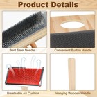 Wool Blending Board Hand Carders With Brush Fiber Mixing Tool For Spinni