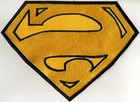 7  X 10  Large Superman Bizarro Style Cape Yellow   Black Embroidered Patch