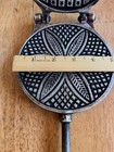 Vintage Pizzelle Cookie Waffle Crepe Maker Iron Wooden Handle Stovetop Campfire 