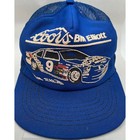 Vintage Coors Bill Elliott Nascar Trucker Hat Blue Snapback Mesh Racing Cap  9
