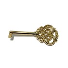 Ornate Cast Brass Key Brass Skeleton Antique - Antique Furniture Style Key