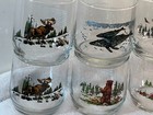 Vintage Set Of 8 American Wildlife Drinking Glasses Sunoco Oh9347