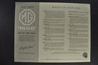 1960 Mg Mga 1600 Roadster Sales Brochure Sheet Excellent Original 60