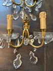 Antique Pair Of French Electric Wall Sconces Double Light Salvaged 10 X 10