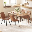 Dining Chairs Set Of 4  Upholstered Kitchen Chairs  Synthetic Leather  Max  L   