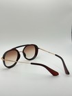 Vintage Pilot Aviator Sunglasses - Brown Gradient Lens  Gold Frame  Uv400 Polar