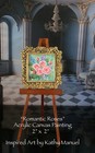 Original Hand Painted Framed Canvas Dollhouse Miniature  1 12  Signed K  Manuel
