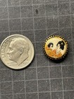 Antique Hand Painted Porcelain Geisha Japan Robe Cuff Satsuma Button 12mm 1 2 