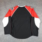 Lake Erie Monsters Hockey Jersey Mens 52 Black Red Ahl Cleveland Ohio Stitched