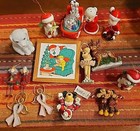 Lot Of Christmas Items  Small Trinkets  Ornaments  Trivet  Vintage Salt Shaker