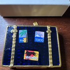 Estee Lauder World Traveler Suitcase Luggage Powder Compact Vintage Collectible