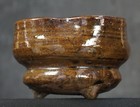Japan Wabisabi Ohi Ware Ikebana Vase Wood Kiln Art Ceramic 1900 Art Craft
