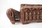 Large 28  African Dogon Ceremonial Vessel Lidded Box - Tribal Art Mali Horse