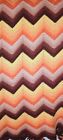 Vintage Afghan Crochet Blanket Retro Chevron Orange Yellow Brown 70 s 32 X 72