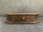 Old Vintage Rare Handmade Statue   Figure Wooden Box Stand Base chest Drawer