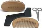 Metta 6-in-1 Beard Grooming Kit For Beard Care - Includes Boar Bristle Brush 